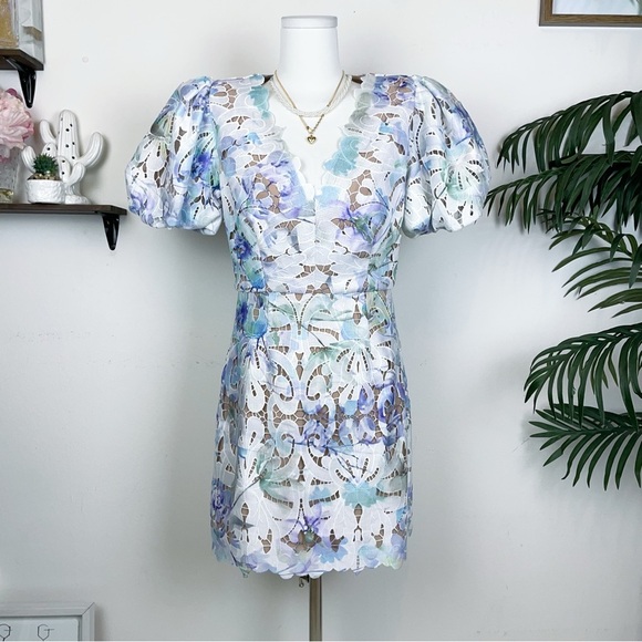 Elliatt Seville Lace Mini Dress in Spring Multi - Picture 5 of 11